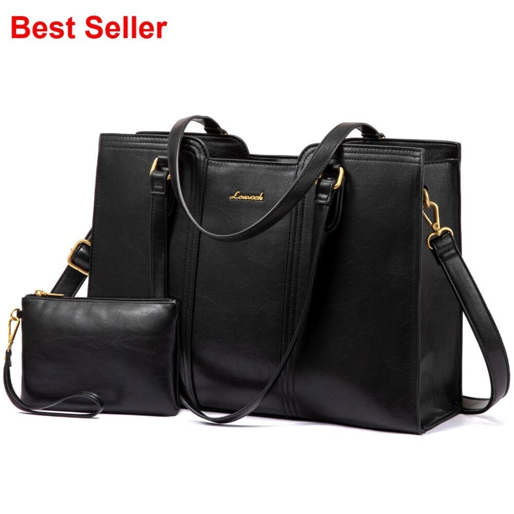 Waterproof Laptop Tote Bag with Wristlet, Fits 17.3 Inch